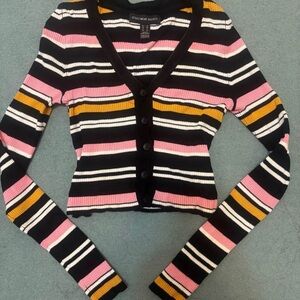 Streetwear Society Multicolor Striped Cardigan